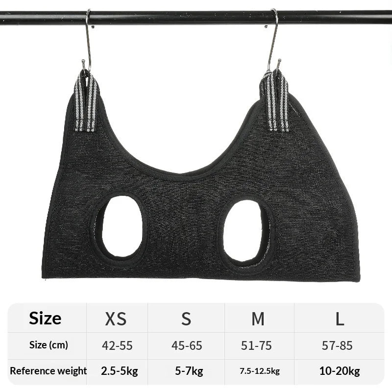 Cats Grooming Hammock Cat Dog Nail Trimming Restraint Bag Anti-Scratch Sling for Small Medium Dogs Adjustable Hanging Helper
