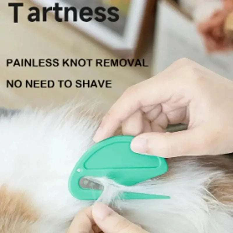 Multicolor Pet Knot Cutter Hair Remover Stainless Steel Painless 