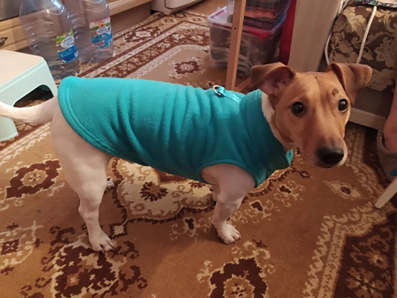 Warm Fleece Dogs Clothes Pet Dog Jacket Vest With D
