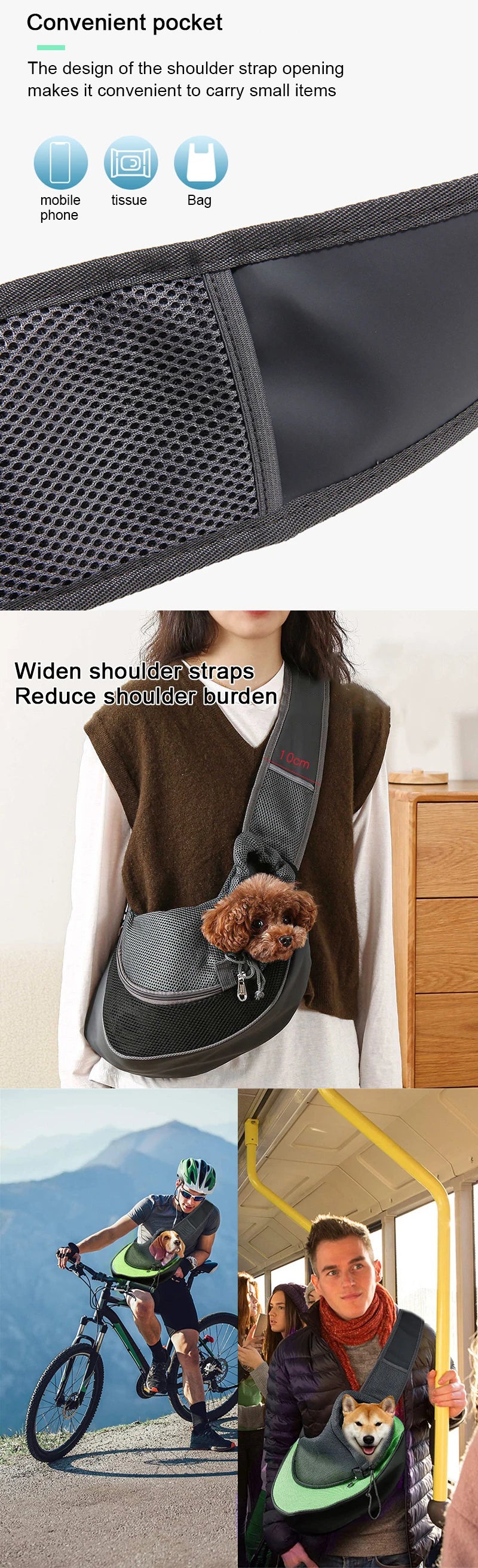 Pet Cat Dog Carrier Backpack Travel Tote Shoulder  Bags Mesh