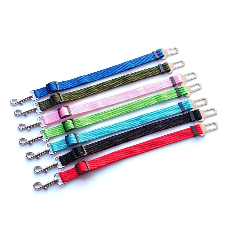 Car Seat Belt Pet Seat Vehicle Dog Harness Lead Clip Safety Lever Traction Dog Collars