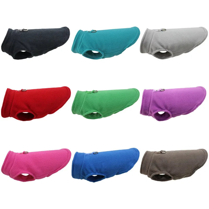 Warm Fleece Dogs Clothes Pet Dog Jacket Vest With D