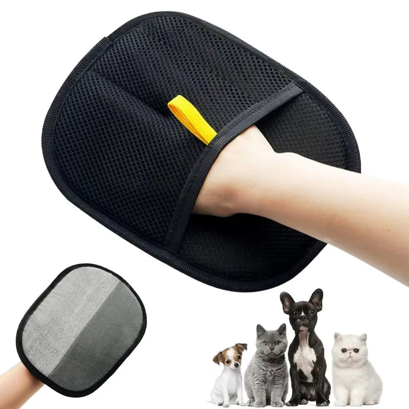 Pet Hair Remover Glove Brush Portable Washable Clothes