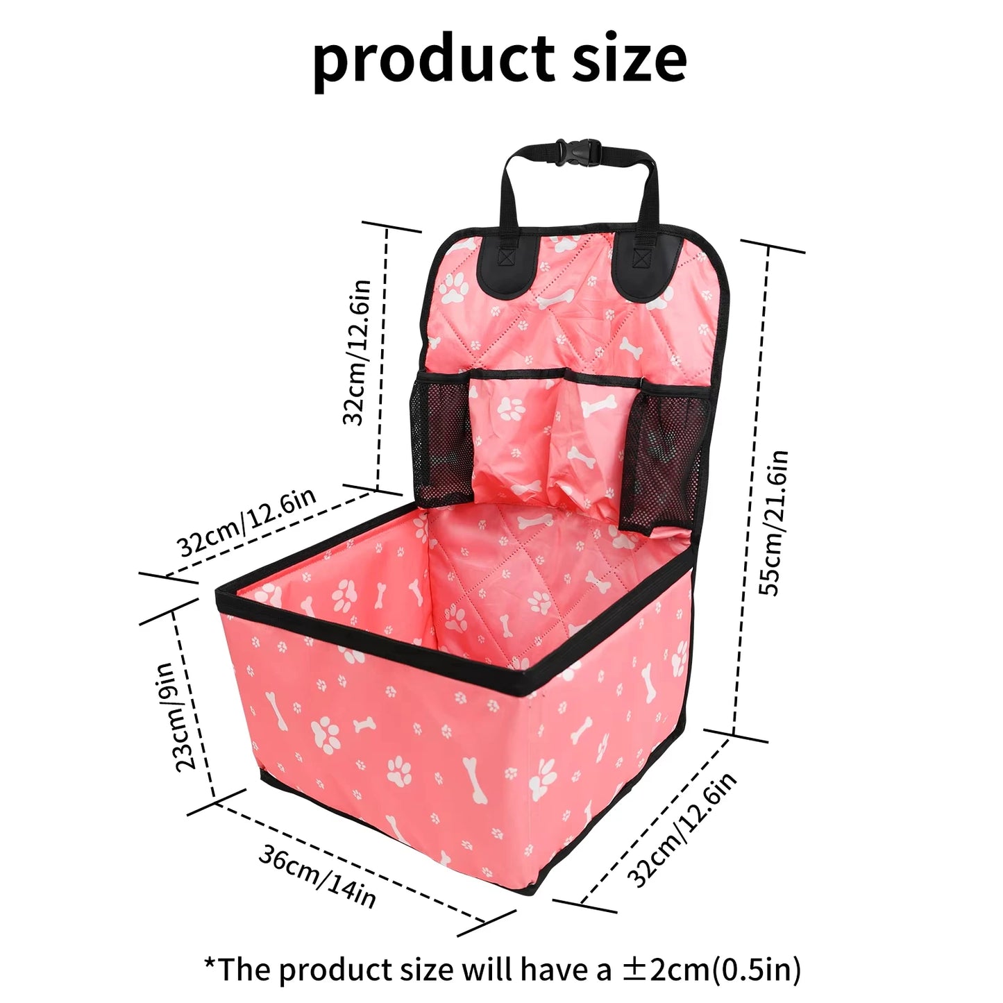 Dog Car Seat with Storage Pocket,Travel Dog Bag Cover Folding Hammock