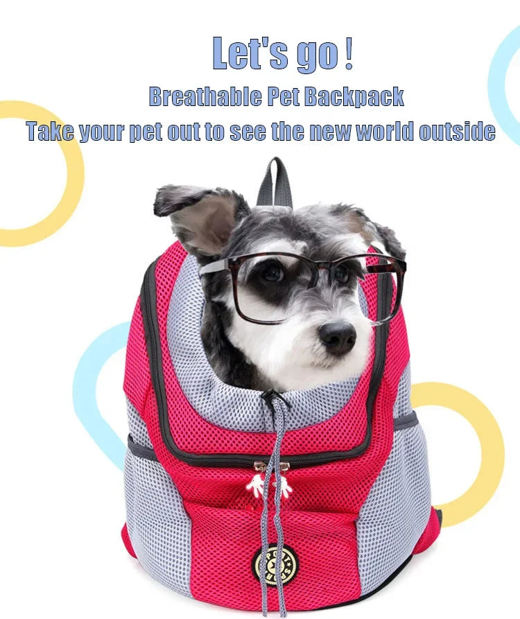 New Dog Pet Backpack Carrier Travel Bag Front Pack Breathable Adjustable 