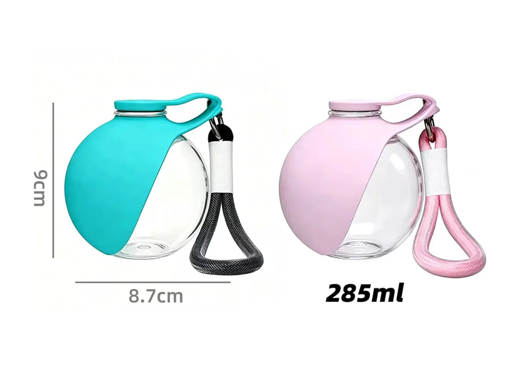 Dog Water Bottle Outdoor Portable Foldable Leakproof Pet Drinking Cup with Lanyard 285ML Travel Pet Supplies