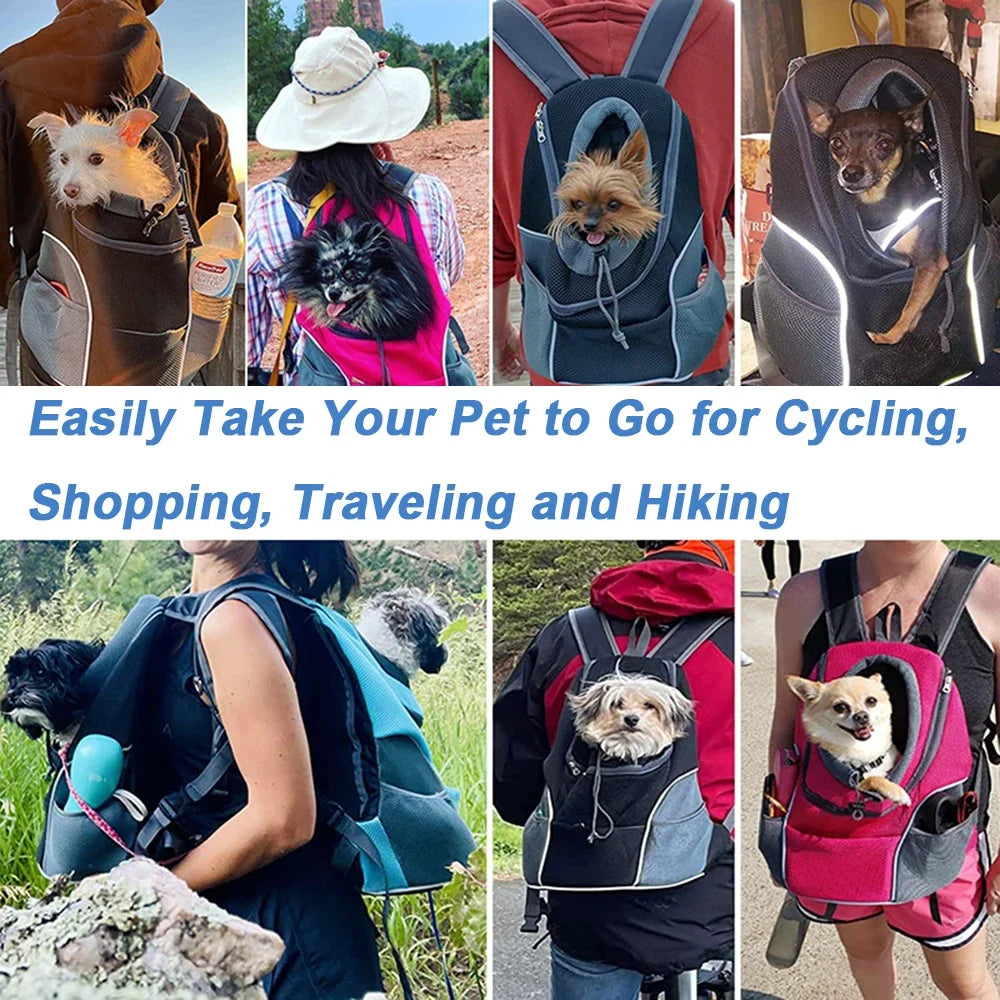 New Dog Pet Backpack Carrier Travel Bag Front Pack Breathable Adjustable 