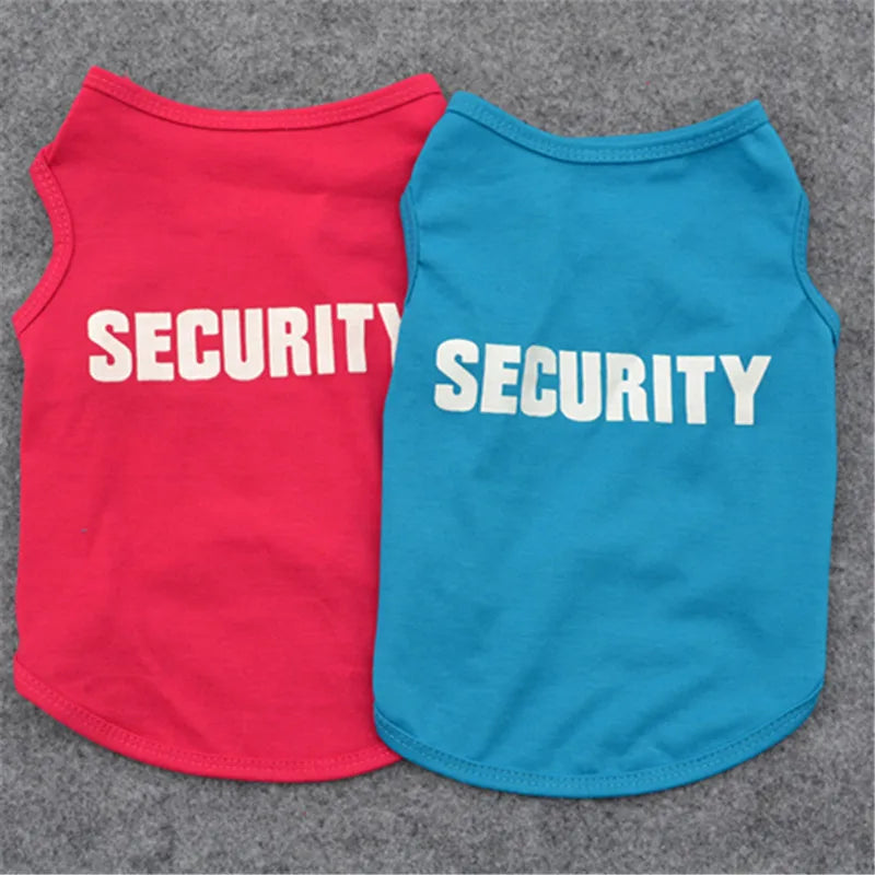 Security Clothing for Dogs Summer Pet Clothes Vest for Small Dogs