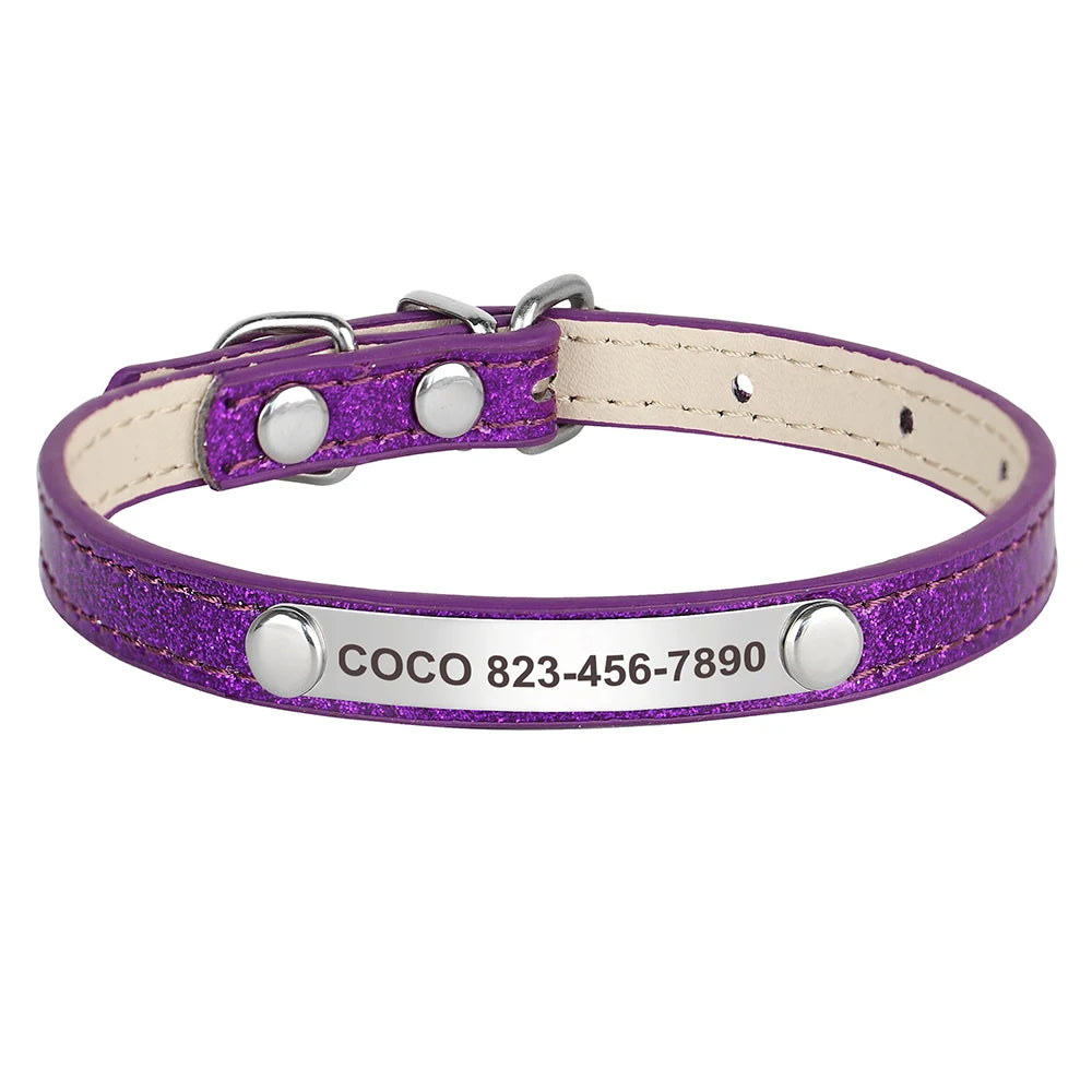Cat Collars  Engraved Puppy Kitten ID Necklace Bling