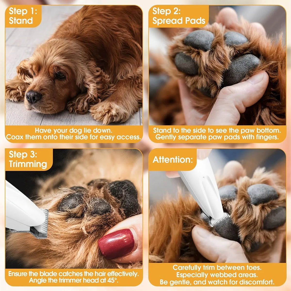Professional Pet Hair Clipper, Cat and Dog Foot Razor