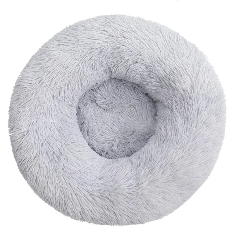  Round Pet Bed for Large Dog Bed Super Soft Cat Bed Plush Dog House for Medium Dog 
