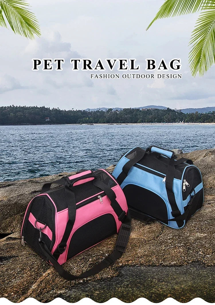 Portable Dog Cat Carrier Bag Pet Puppy Travel Bags Breathable Mesh
