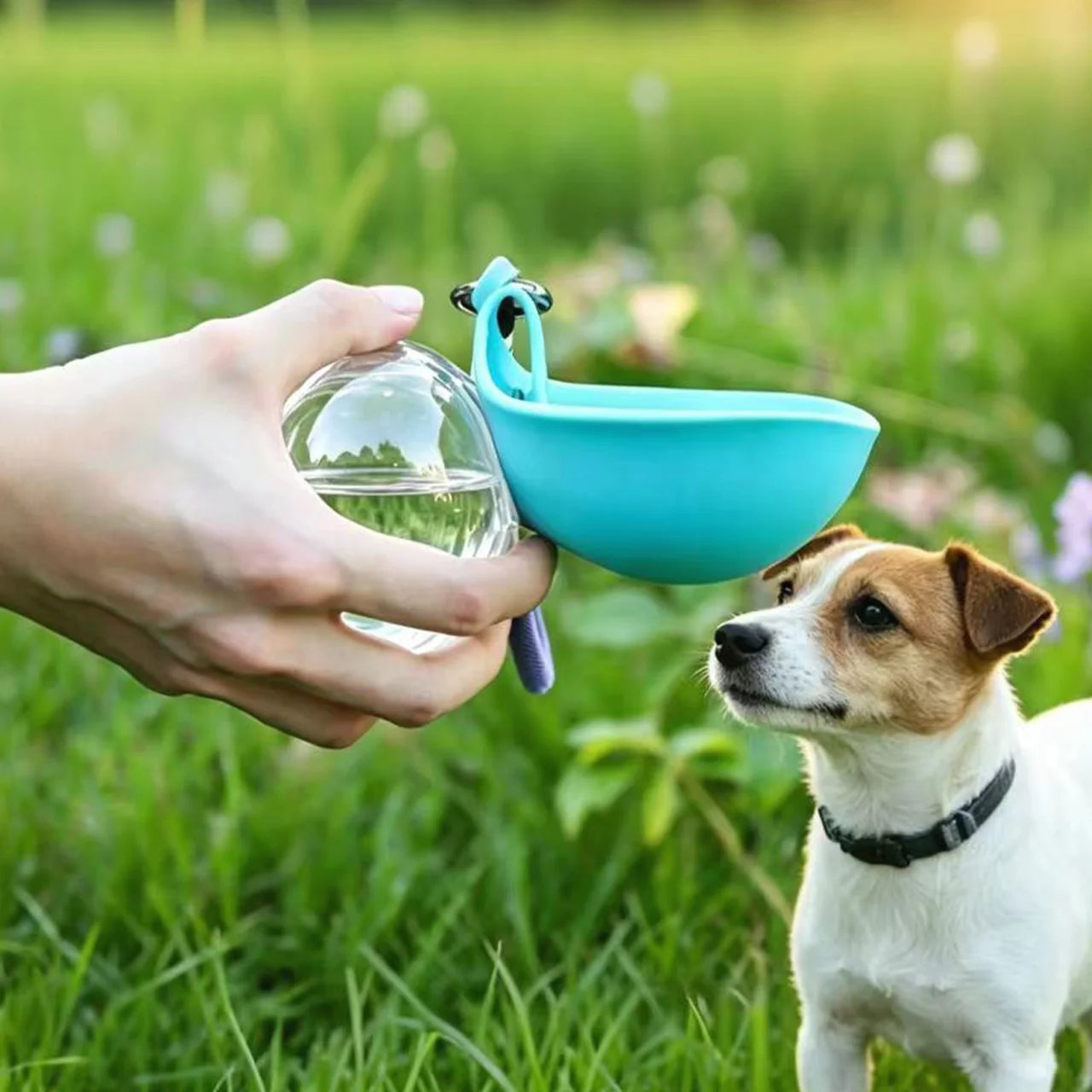 Dog Water Bottle Outdoor Portable Foldable Leakproof Pet Drinking Cup with Lanyard 285ML Travel Pet Supplies