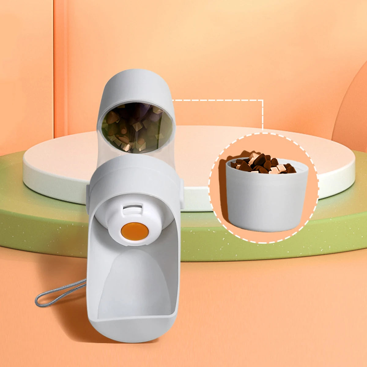 Portable Dog Cat Water Bottle with Storage Food