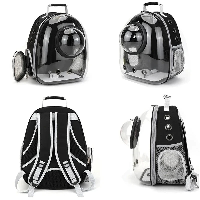 Transparent Breathable Portable Space Capsule Pet Carrier Backpack 