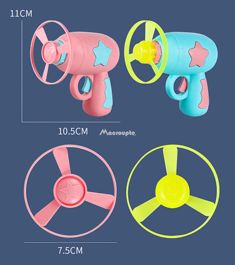 Training Toy For Kitten Mini Flying Disc Shooting Gun Chasing Games Cat Toys 