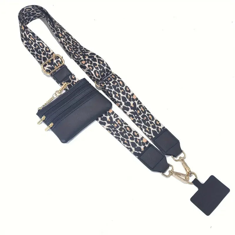 Phone Strap With Zippered Pouch For Women