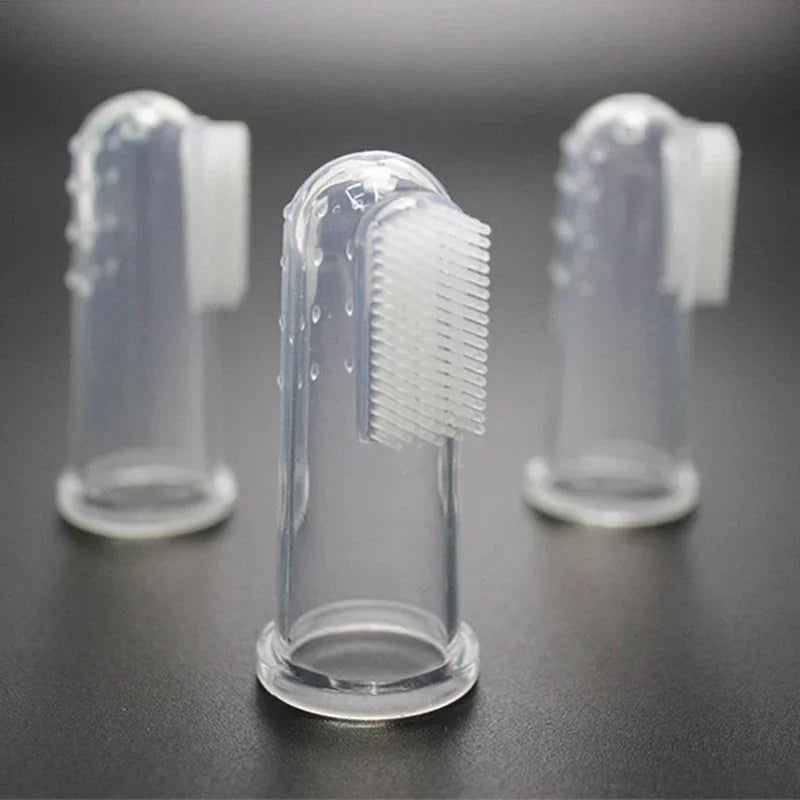 Dog Brush Bad Breath Tartar Teeth Care Tool Dog Cat Cleaning Silicagel 