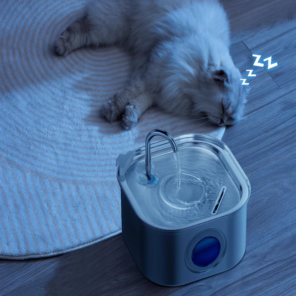Pet Water Feeder Dog Water Fountain with Window（No 5V 1A Plug）