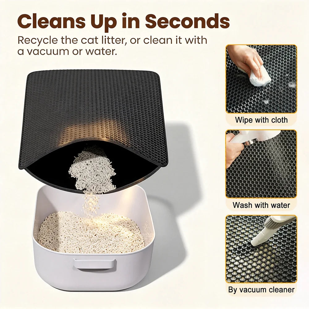 Cat Litter Mat Double Layer Pet Non Slip