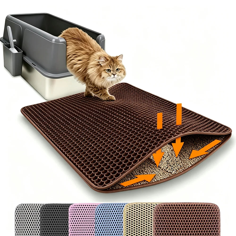 Cat Litter Mat Double Layer Pet Non Slip
