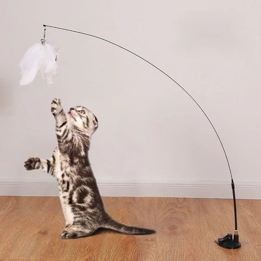 Interactive Cat Toy Handfree Cat Stick Playing Kitten