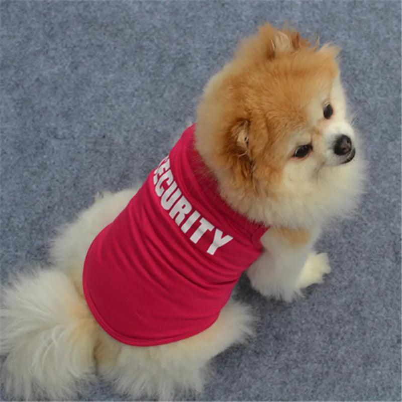 Security Clothing for Dogs Summer Pet Clothes Vest for Small Dogs