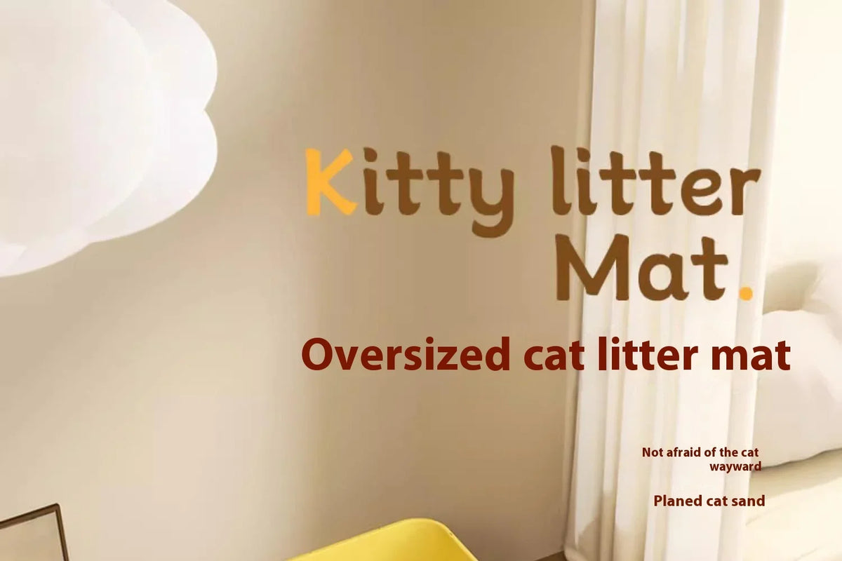 Premium Large Cat Litter Mat  Non-Slip Washable Pet Toilet Pad Sand Control