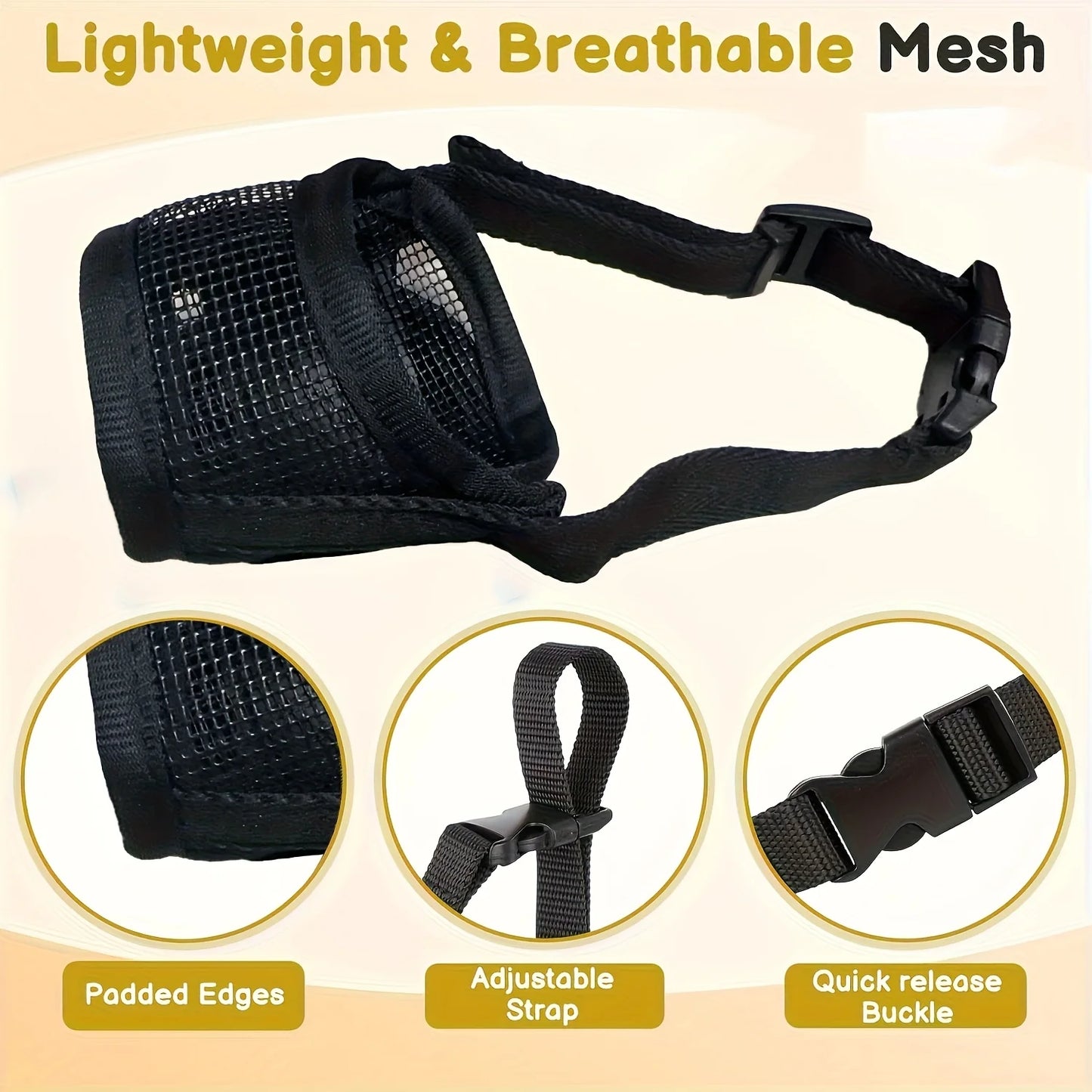 Dog Muzzle Anti-Bite Barking Mask for Small and Large Dogs