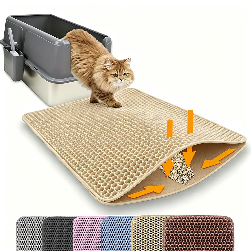 Cat Litter Mat Double Layer Pet Non Slip