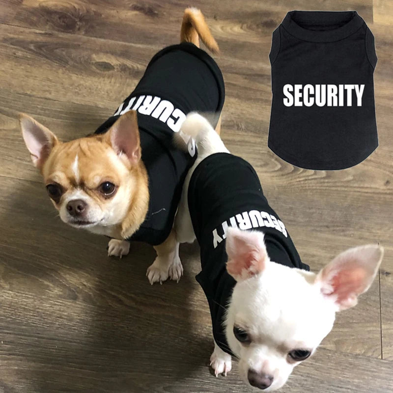 Security Clothing for Dogs Summer Pet Clothes Vest for Small Dogs