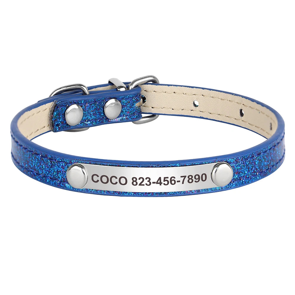 Cat Collars  Engraved Puppy Kitten ID Necklace Bling