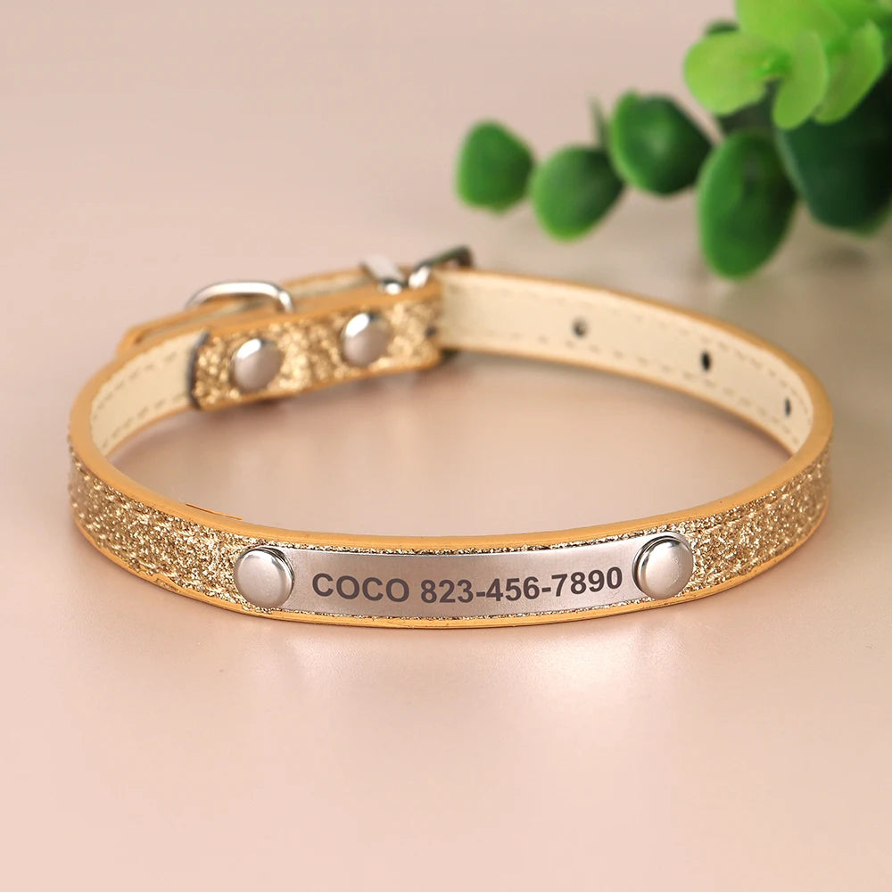 Cat Collars  Engraved Puppy Kitten ID Necklace Bling