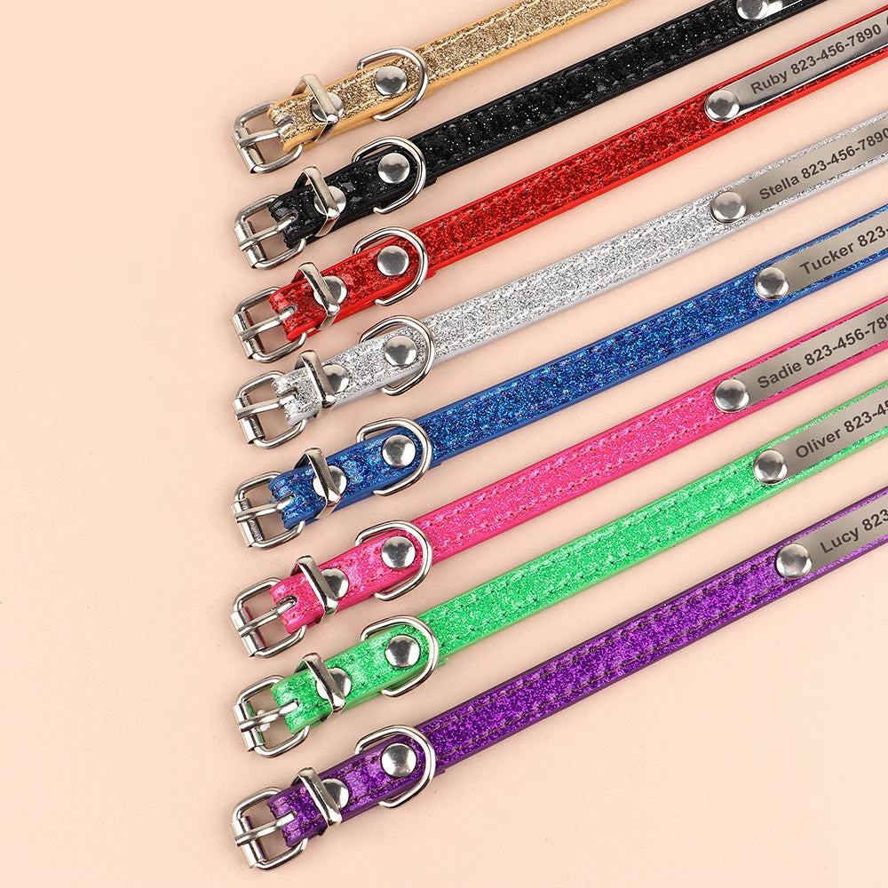 Cat Collars  Engraved Puppy Kitten ID Necklace Bling