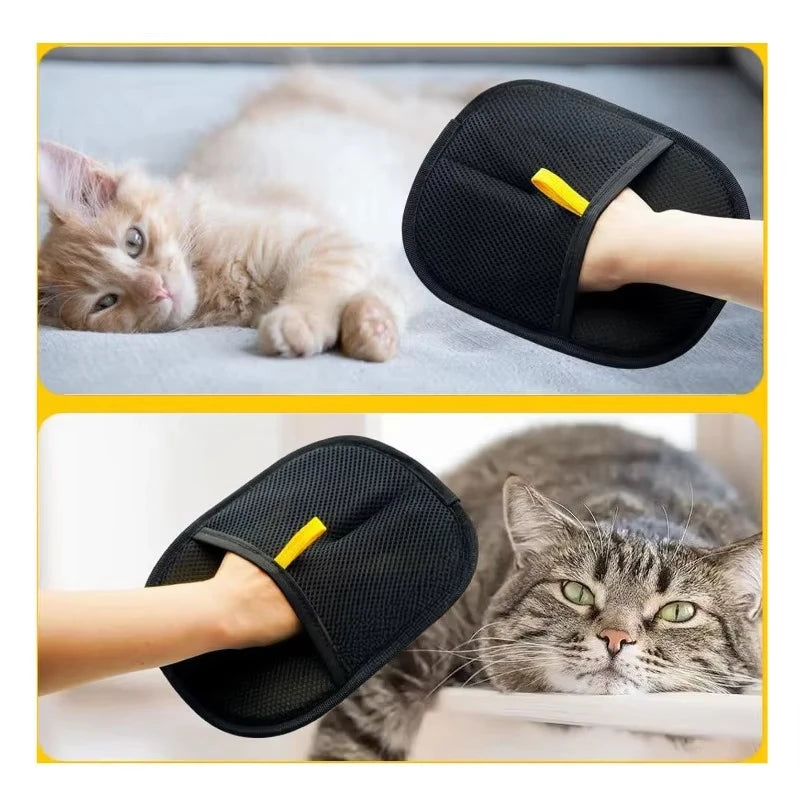 Pet Hair Remover Glove Brush Portable Washable Clothes