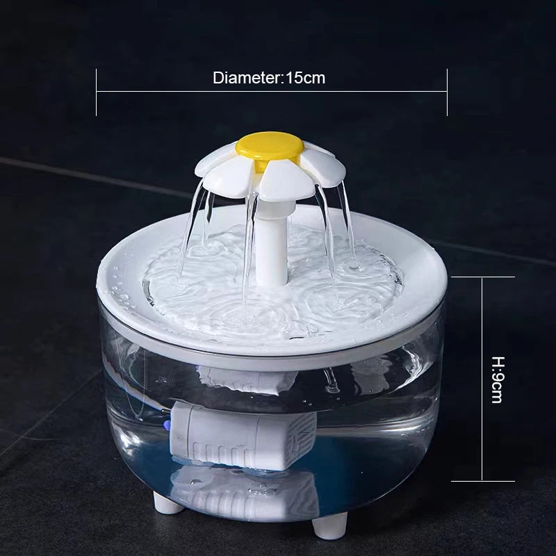 Pets Water Fountain Auto Filter USB Electric Mute Cat Drinker Bowl 1200mL