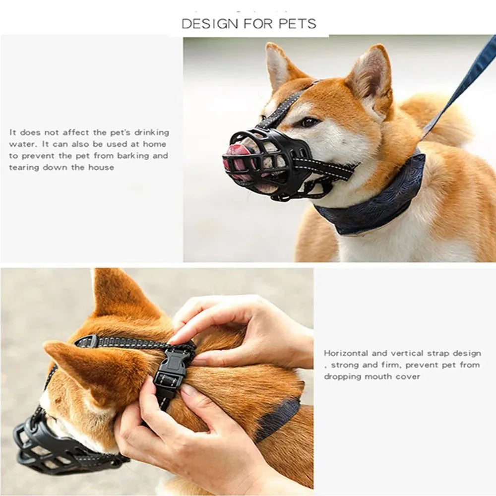 Mask Breathable Basket Dog Muzzle Durable Strong Mask Muzzle 