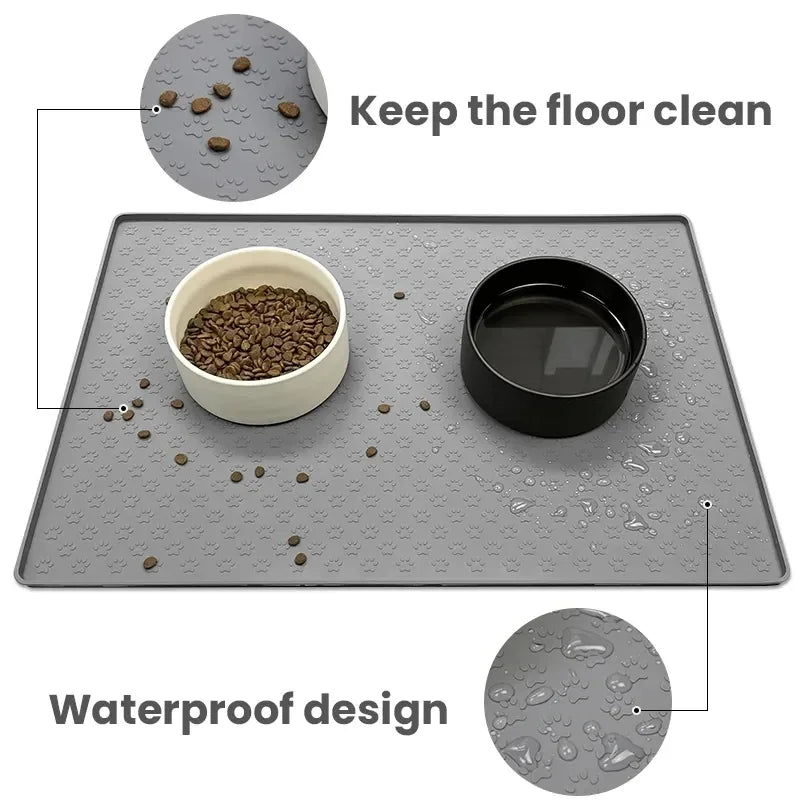 Pet Placemat Cat Dog Drinking Feeding Placemat Feeder Mats Cat