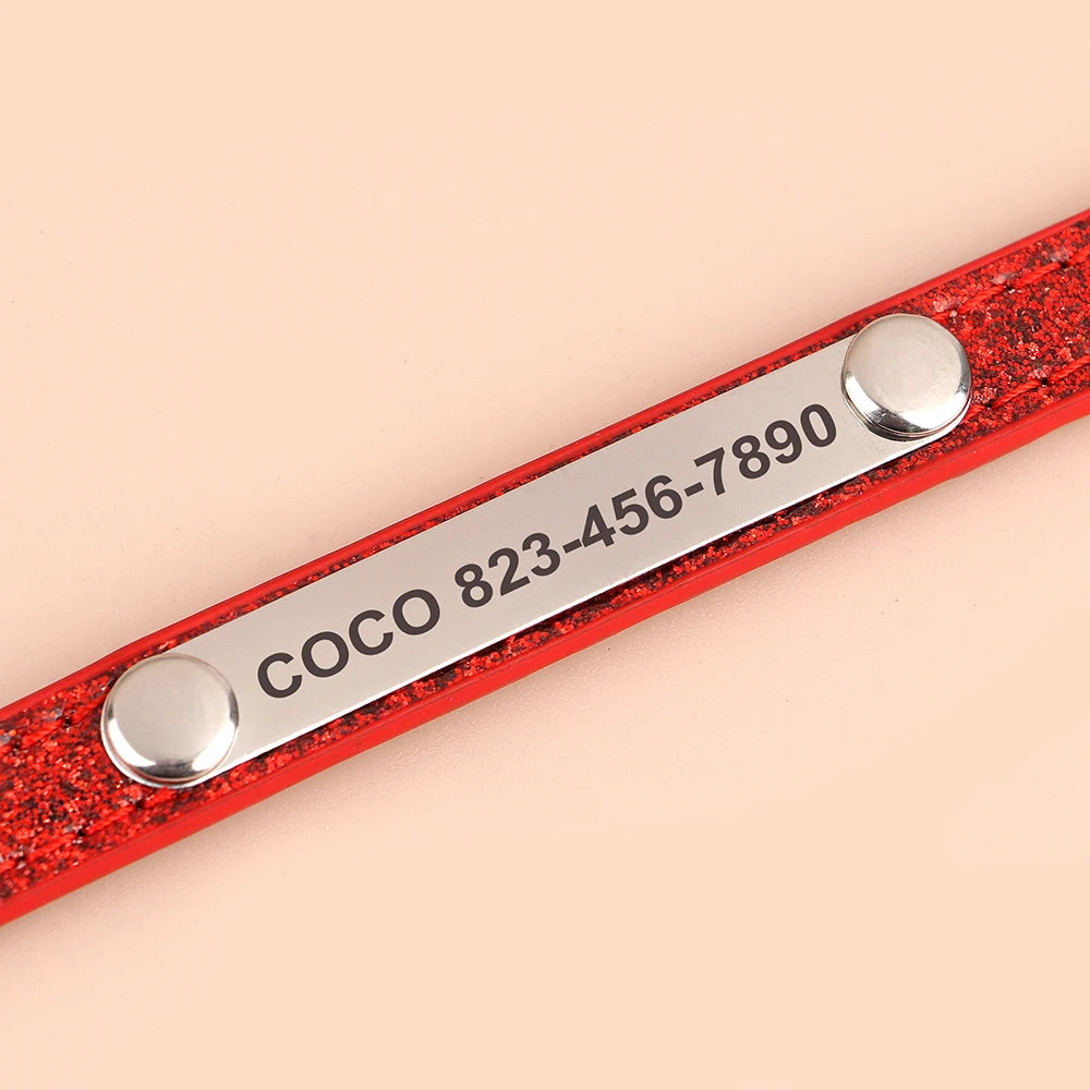 Cat Collars  Engraved Puppy Kitten ID Necklace Bling
