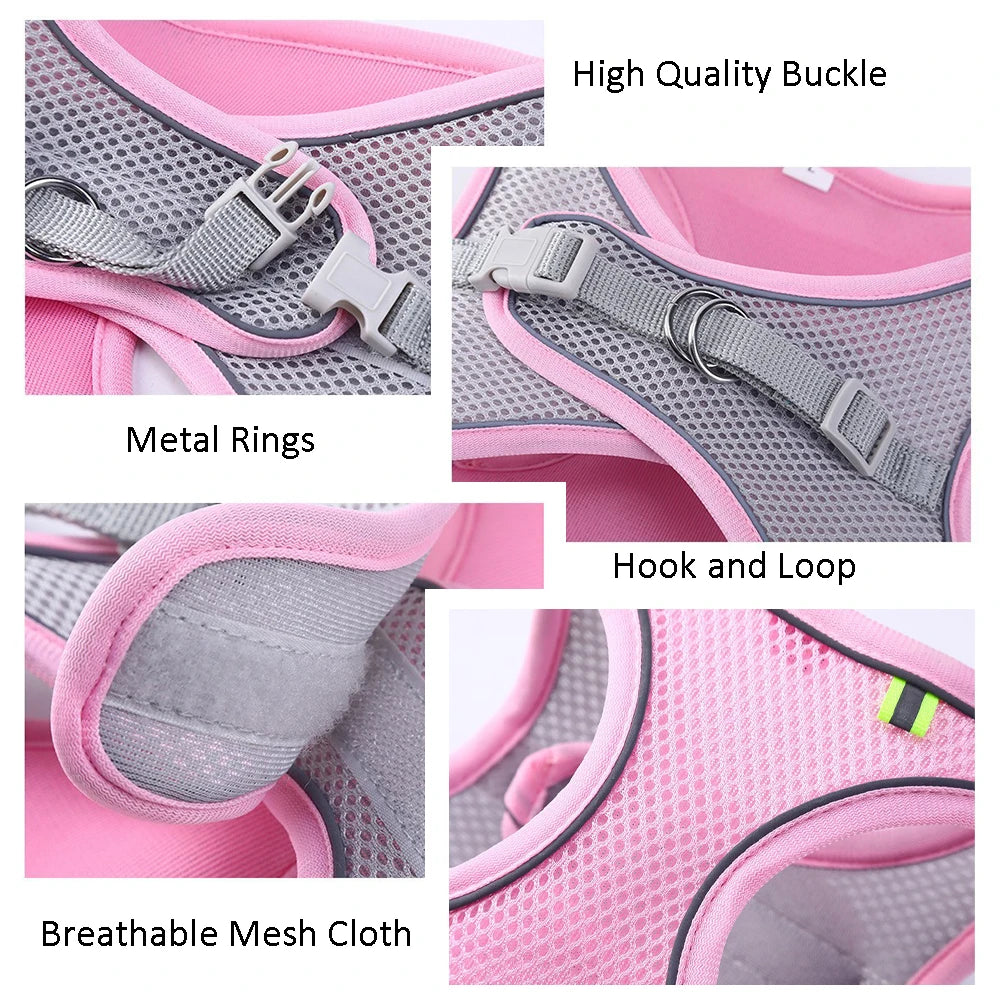 Cat Dog Harness Vest Chest Rope Set Reflective