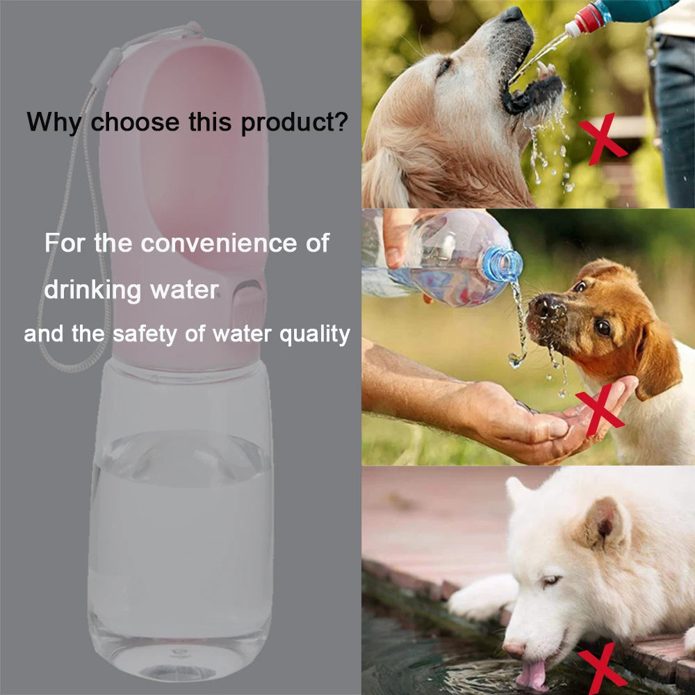 Outdoor Travel Leakproof Puppy Drinking Container Pug Chihuahua Labrador Dog Water Bottle For Pet Dogs Cats
