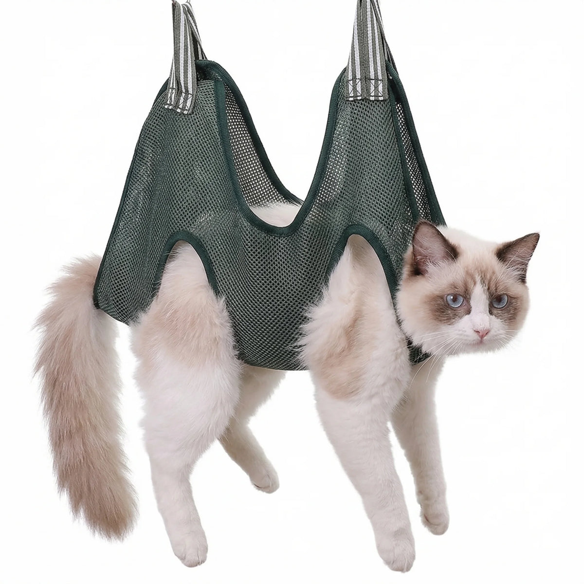 Cats Grooming Hammock Cat Dog Nail Trimming Restraint Bag Anti-Scratch Sling for Small Medium Dogs Adjustable Hanging Helper