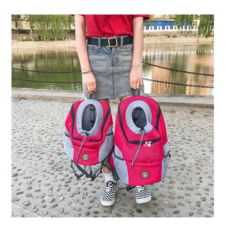 New Dog Pet Backpack Carrier Travel Bag Front Pack Breathable Adjustable 