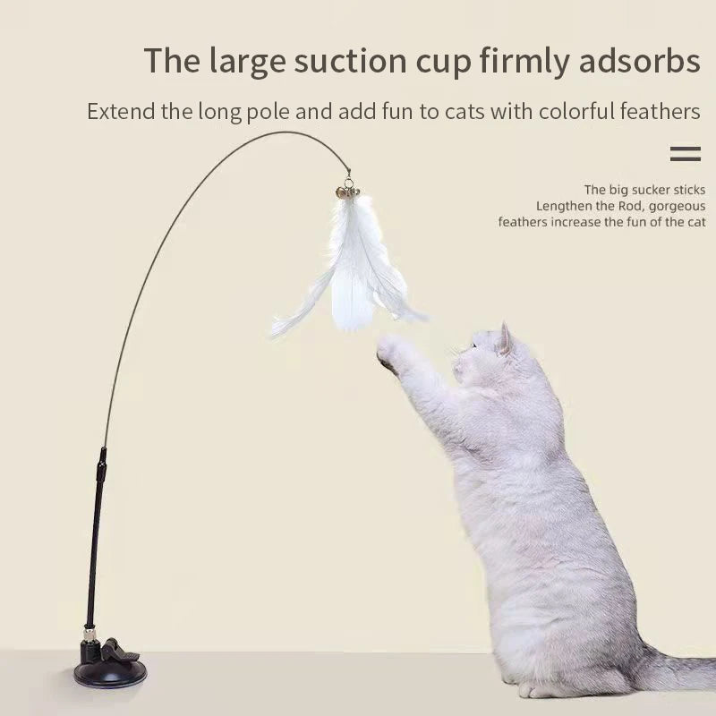 Interactive Cat Toy Handfree Cat Stick Playing Kitten