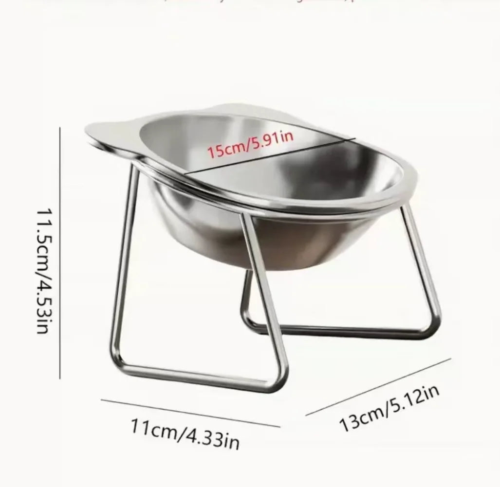 Angled Tilted Feeder with Neck Support, Heat-Resistant & Easy-Clean for Crate or Home Use