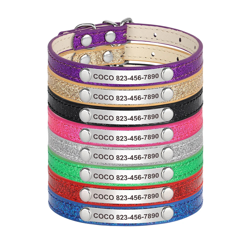 Cat Collars  Engraved Puppy Kitten ID Necklace Bling
