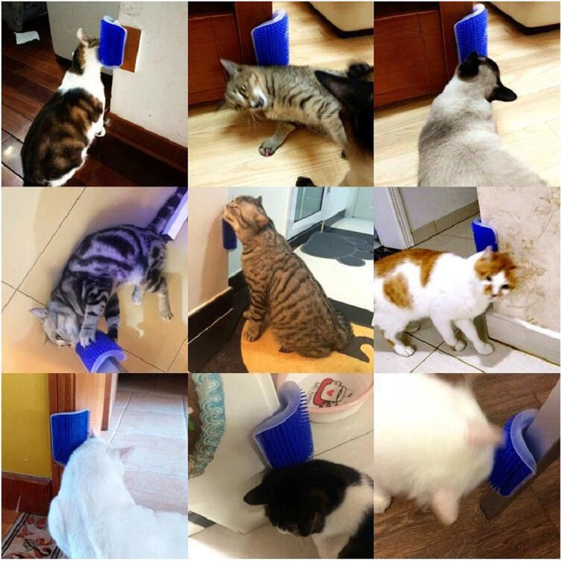 Cat Scratcher Massager for Cats Scratching Pets Brush Remove Hair