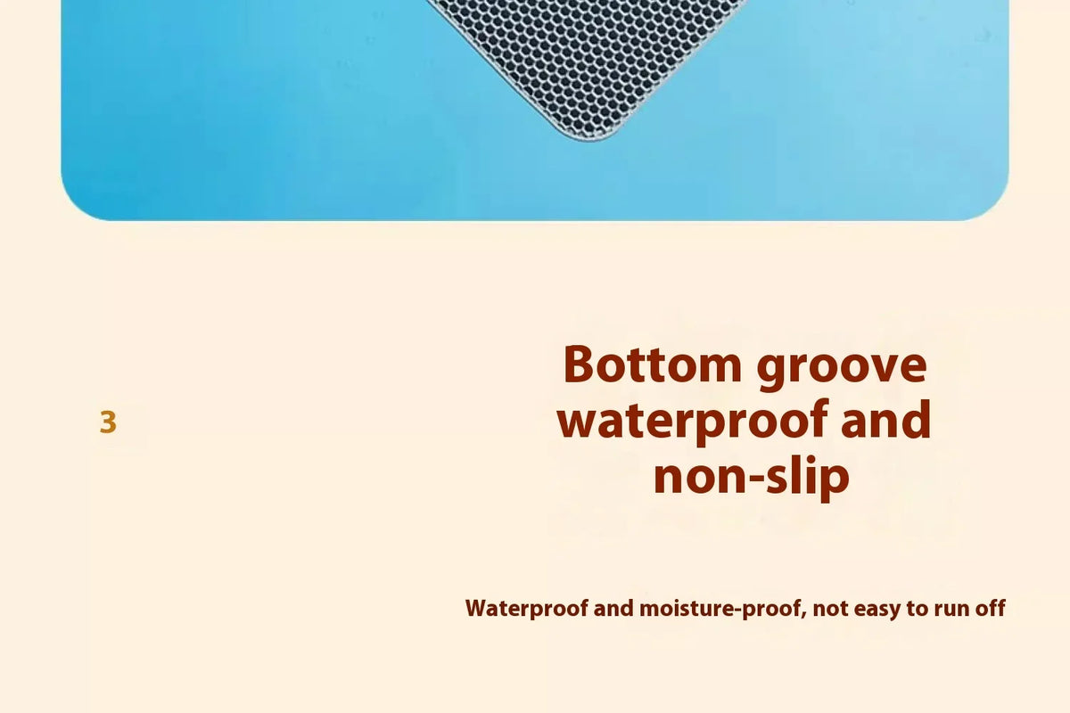 Premium Large Cat Litter Mat  Non-Slip Washable Pet Toilet Pad Sand Control