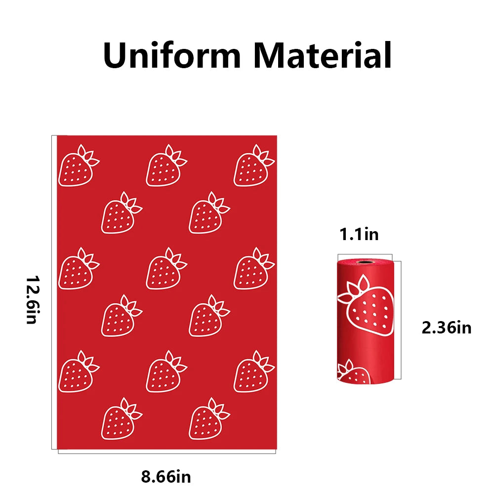 Photodegradable Red Dog Poop Bags with Strawberry Fragrance