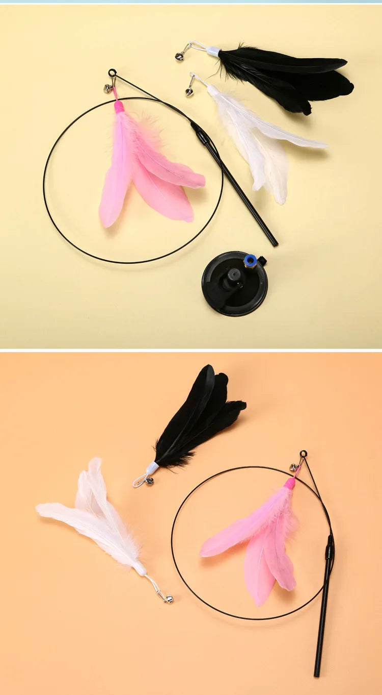 Interactive Cat Toy Handfree Cat Stick Playing Kitten